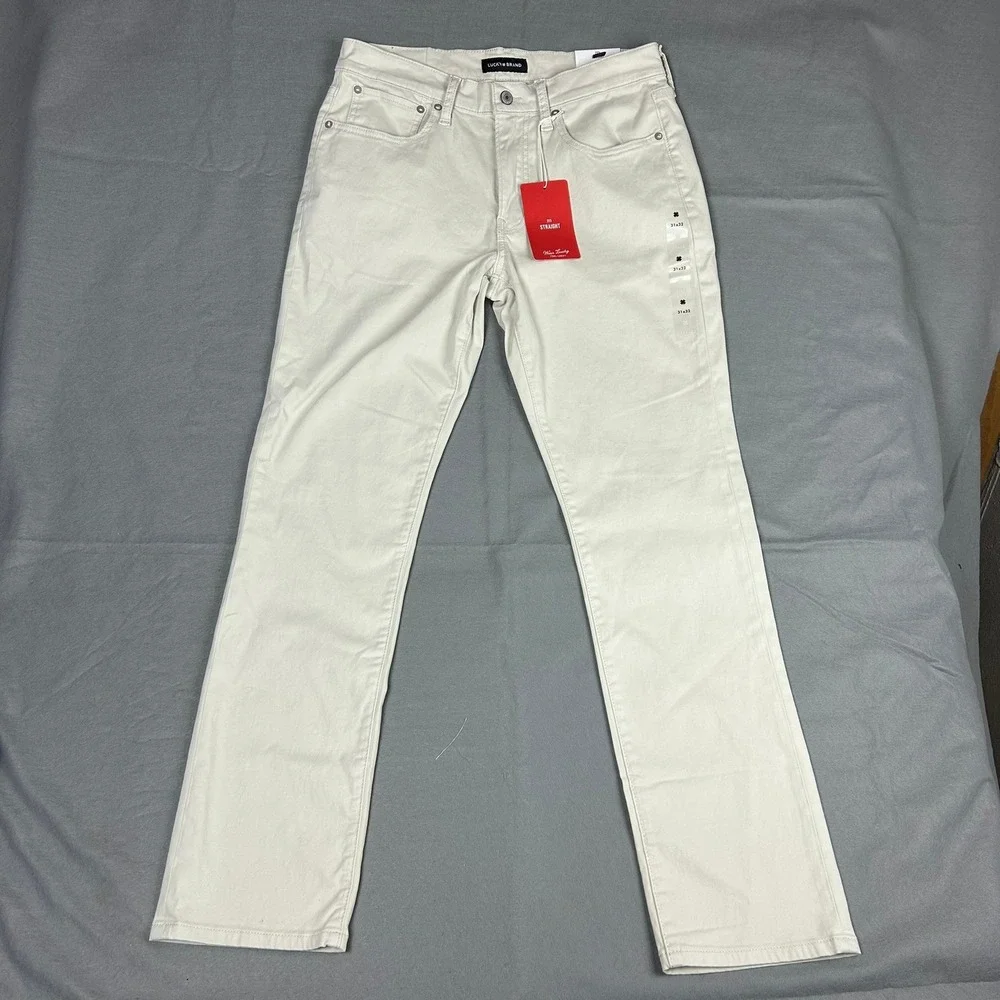 Lucky Brand 223 Straight Advanced Stretch Jeans Mens 31x32 Beige